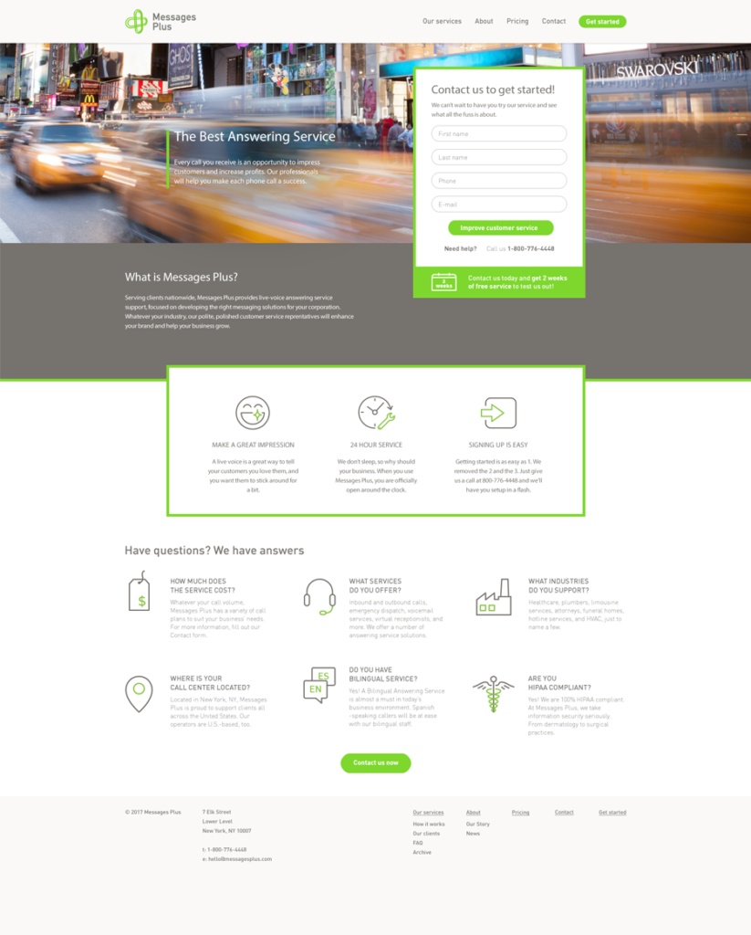 Pay Per Click Landing Page Design